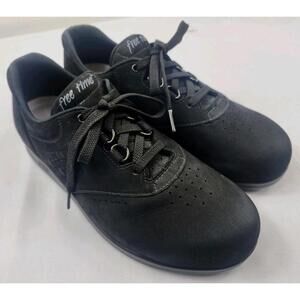 SAS Freetime Womens 8 W Black Suede Leather Tripad Comfort Lace Up Sneaker Shoes